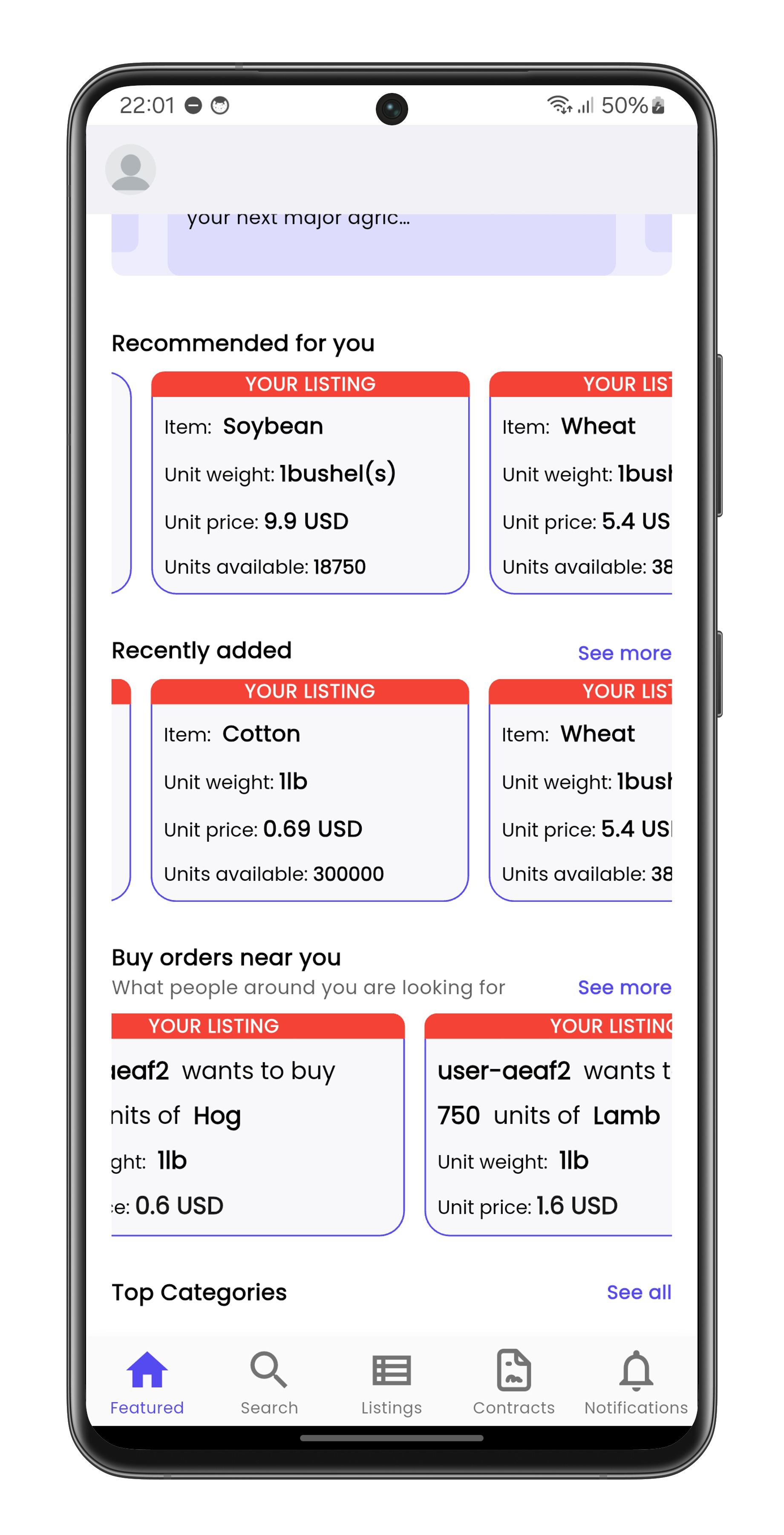 Mbelemama home screen